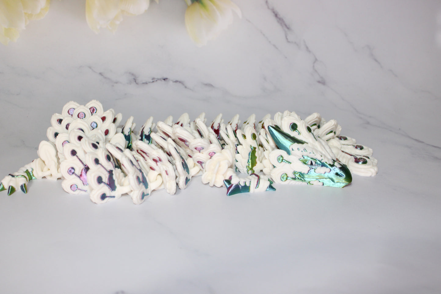 Peacock Dragon 3D Printed Articulated Figurine