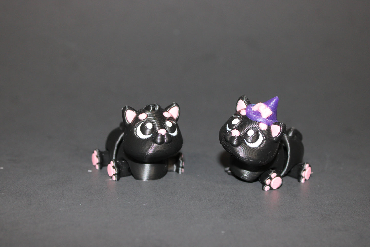 3D Printed Articulated Witch with Cauldron House, comes with 2 Witches, 2brroms and 2 cats