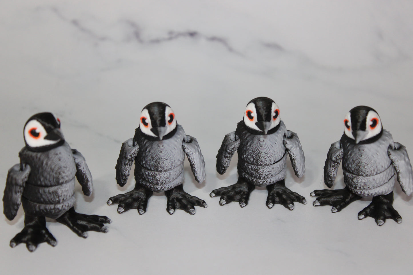 Penguins 3D Printed Articulated Flexi Fidget Figurine