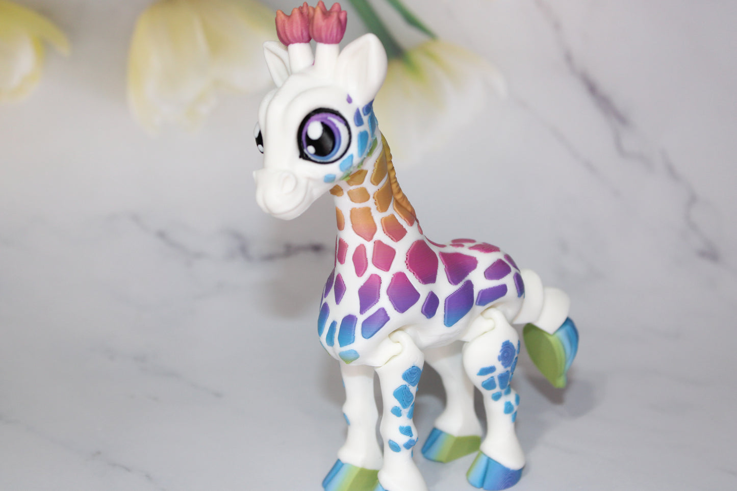 Giraffe and Baby Giraffe 3D Printed Articulated Flexi Fidget Figurine