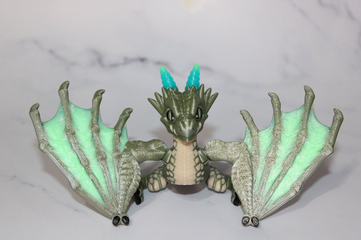 Wyvern Dragon 3D Printed Articulated Flexi Fidget Figurine
