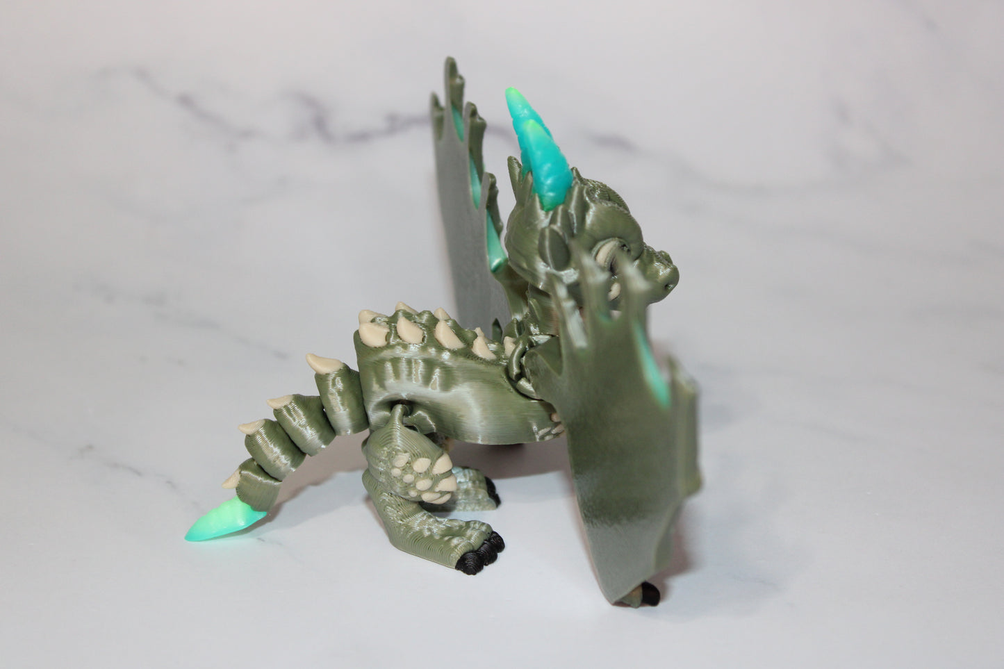 Wyvern Dragon 3D Printed Articulated Flexi Fidget Figurine