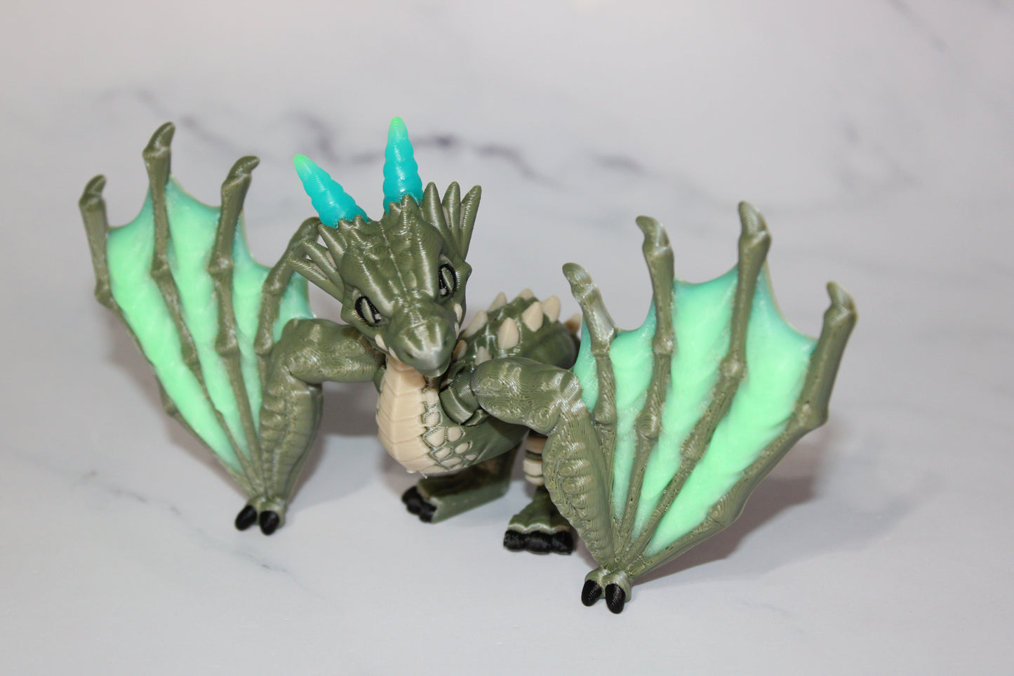 Wyvern Dragon 3D Printed Articulated Flexi Fidget Figurine