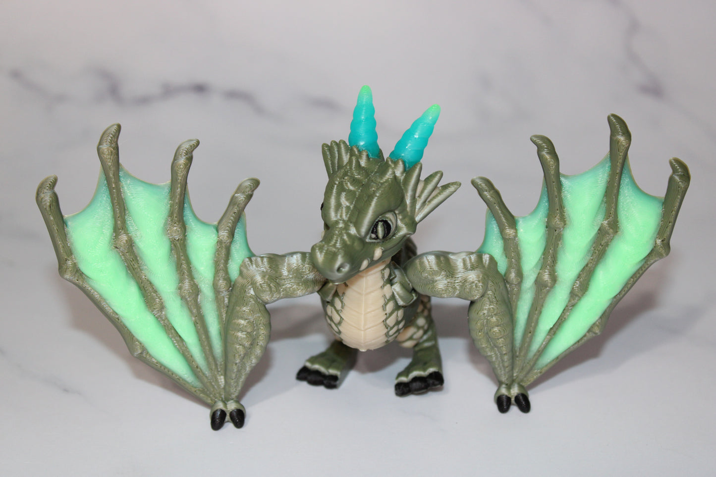 Wyvern Dragon 3D Printed Articulated Flexi Fidget Figurine