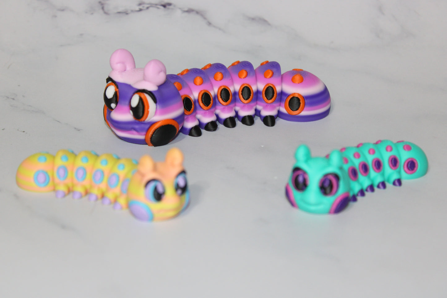 Caterpillar 3D Printed Articulated Flexi Fidget Figurine