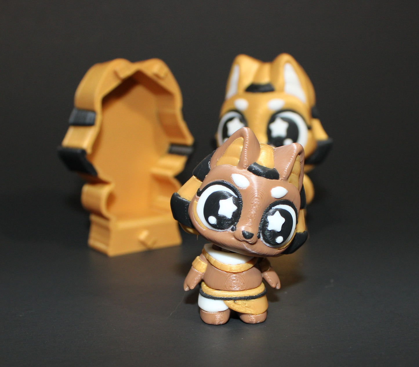 3D Printed Flexi Anubis with Sarcophagus