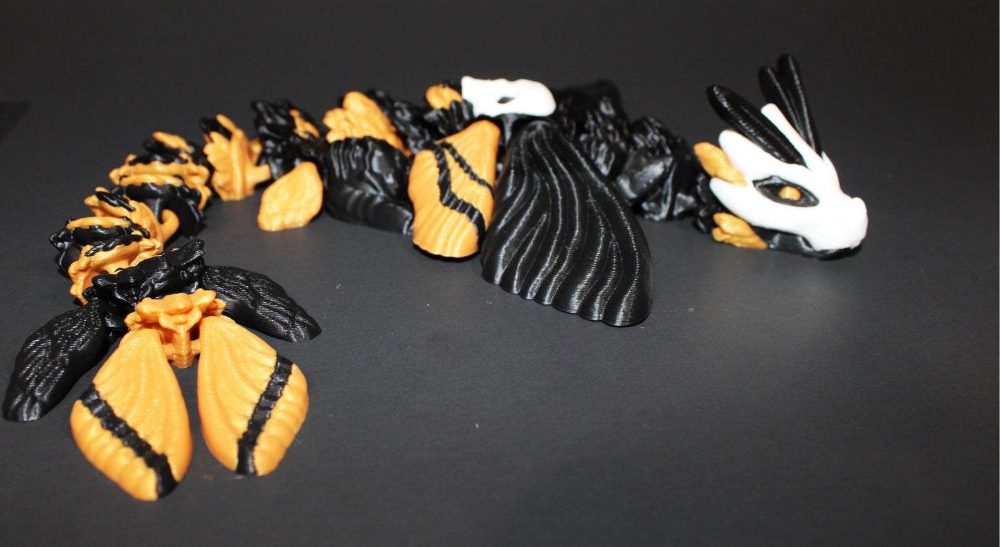 Death-Head Moth Dragon or Baby Dragon 3D Printed Articulated