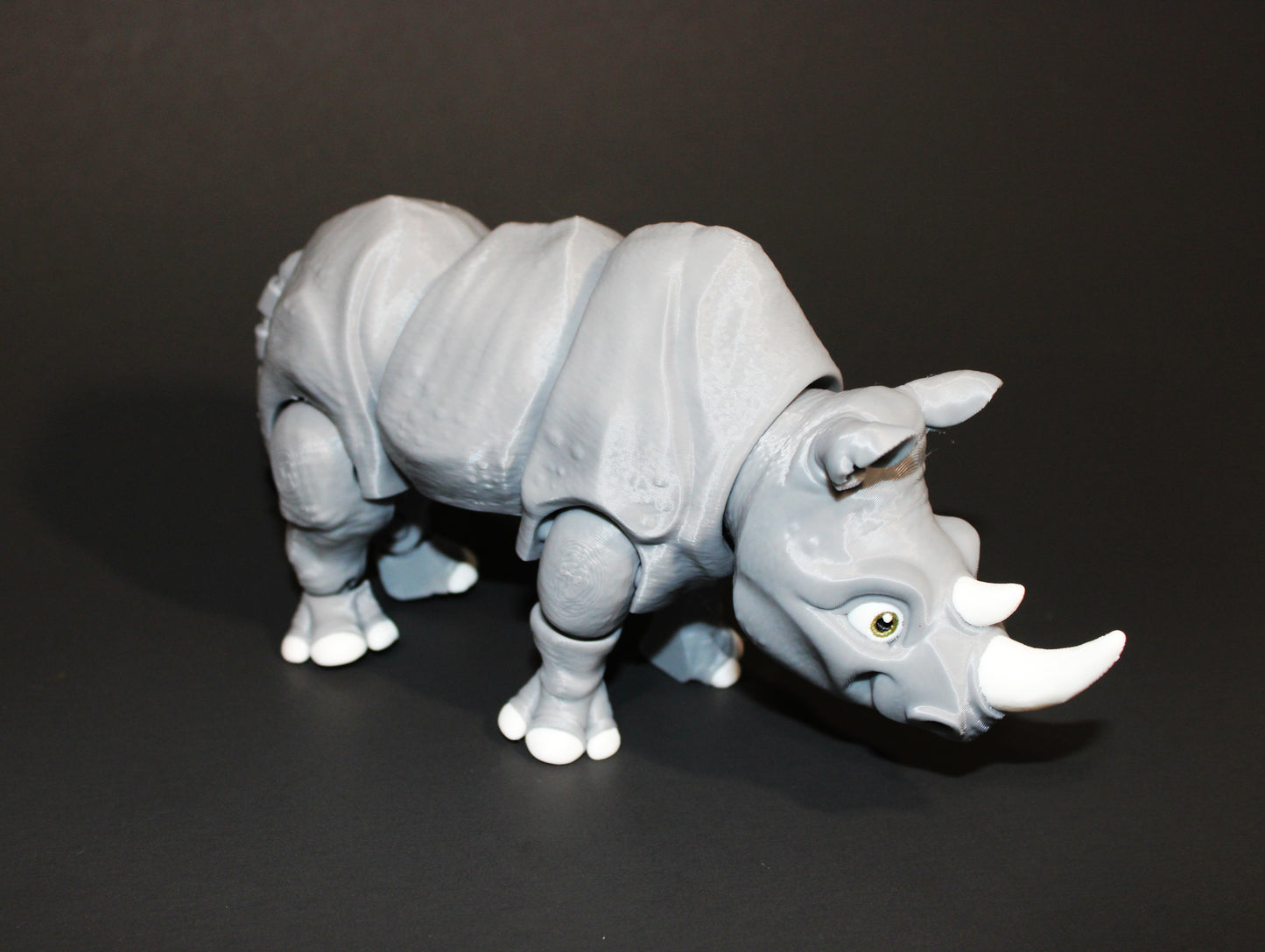3D Printed Articulated Rhino Figurine