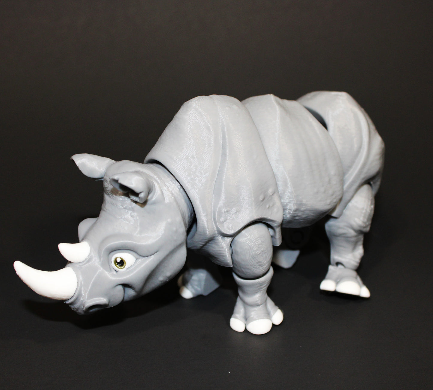 3D Printed Articulated Rhino Figurine
