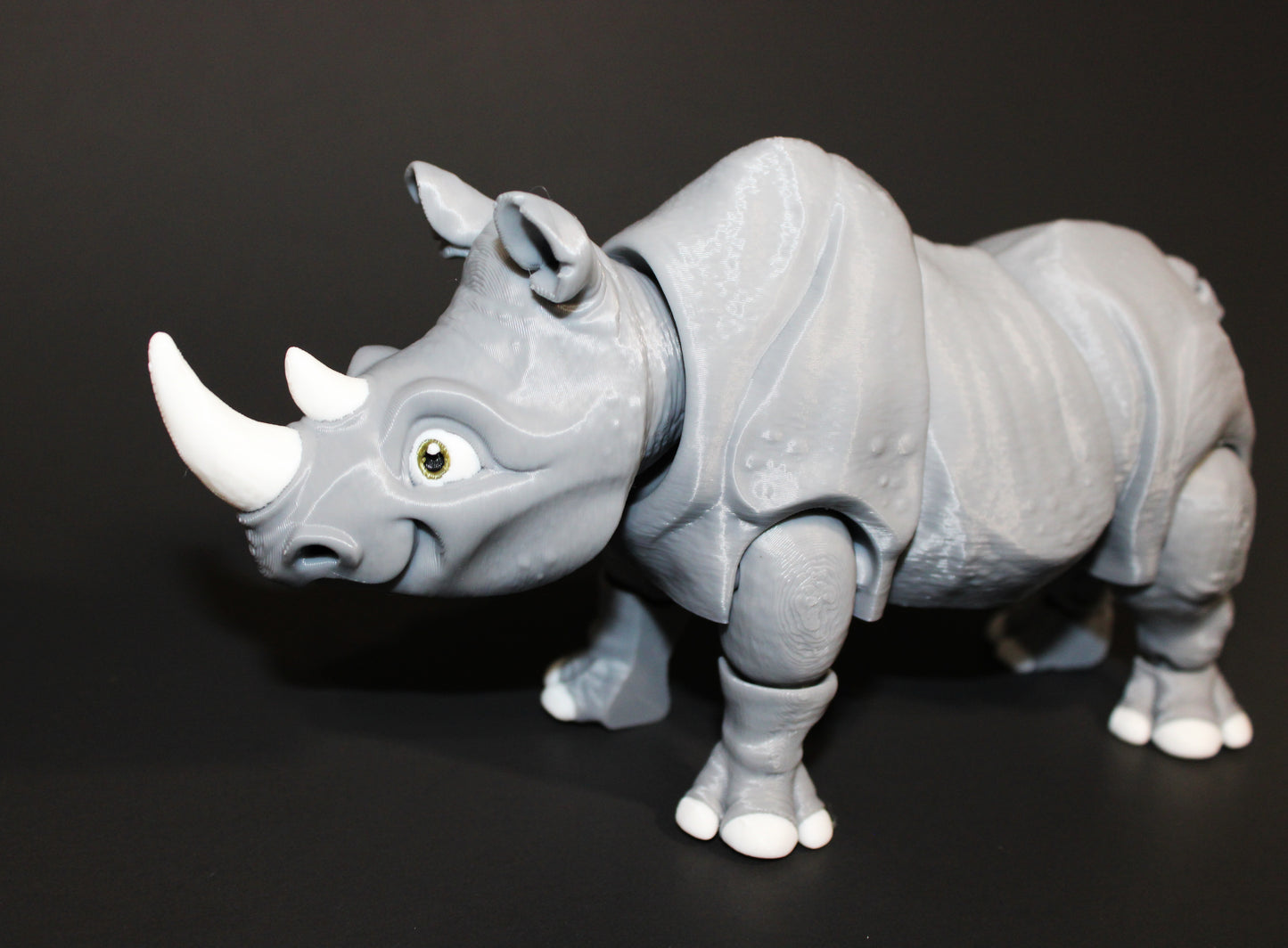 3D Printed Articulated Rhino Figurine