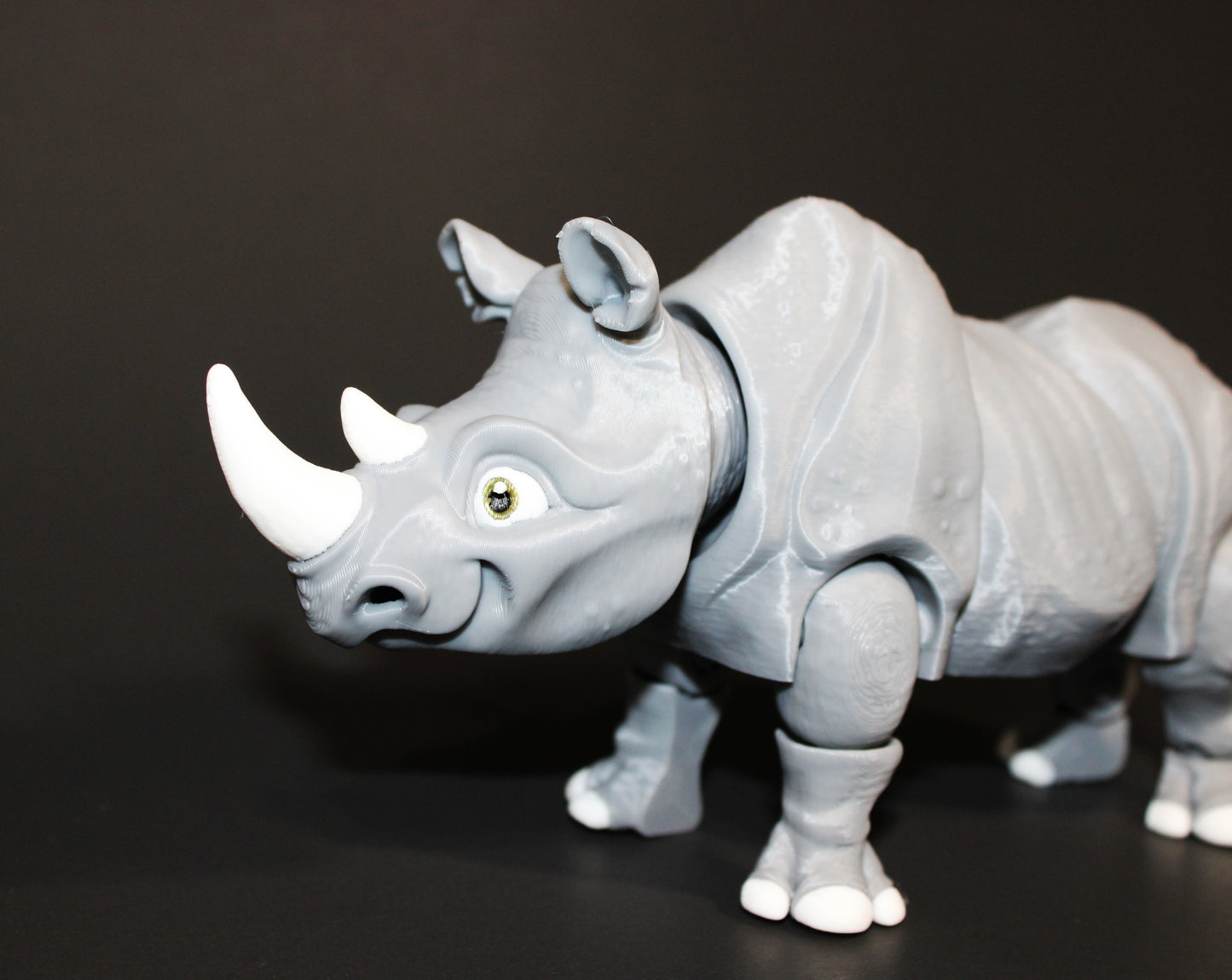 3D Printed Articulated Rhino Figurine