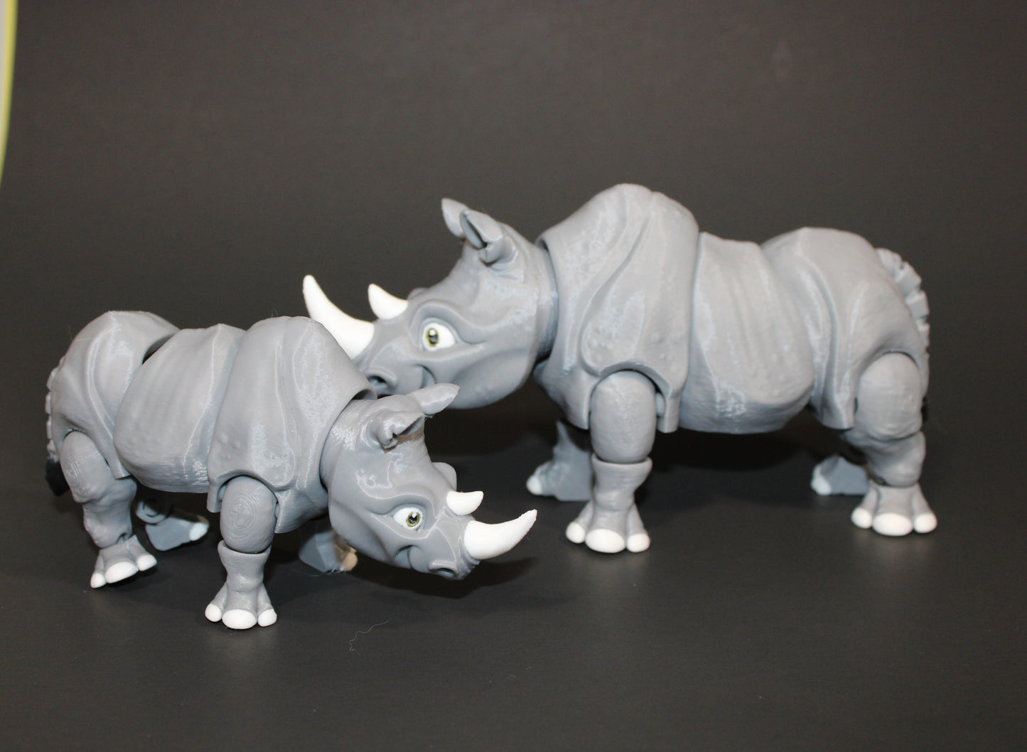 3D Printed Articulated Rhino Figurine