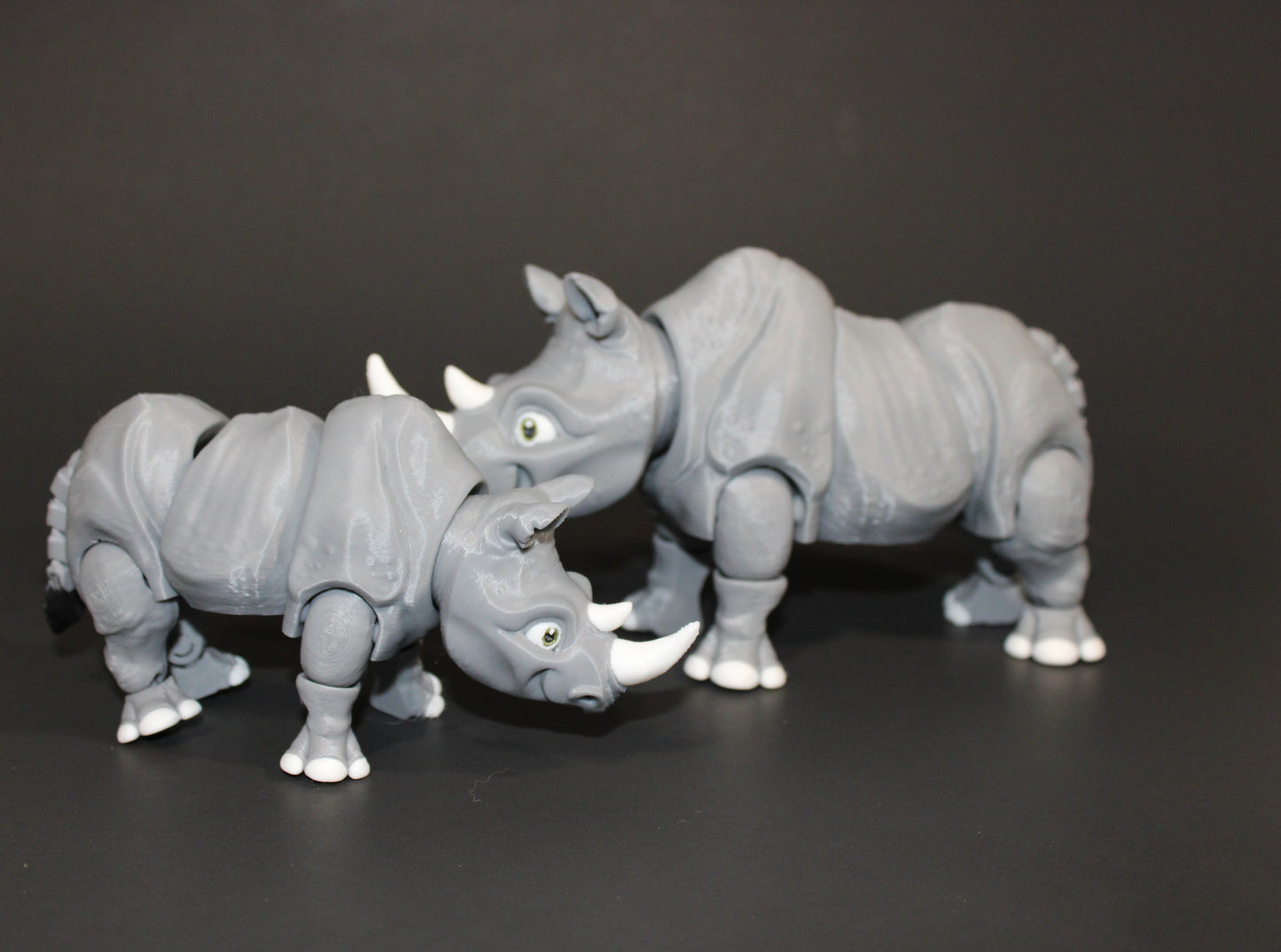 3D Printed Articulated Rhino Figurine