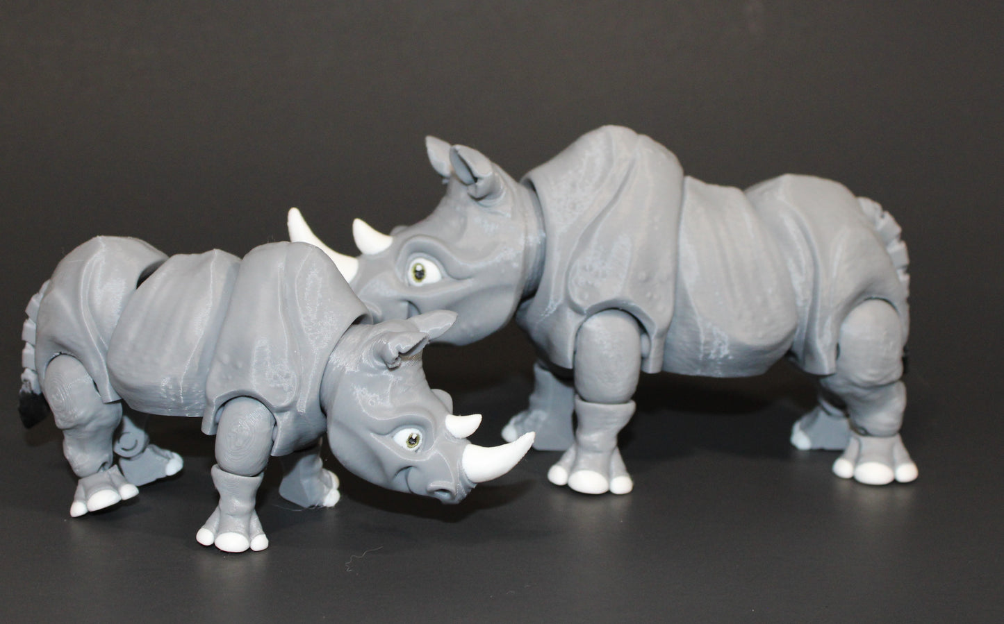 3D Printed Articulated Rhino Figurine