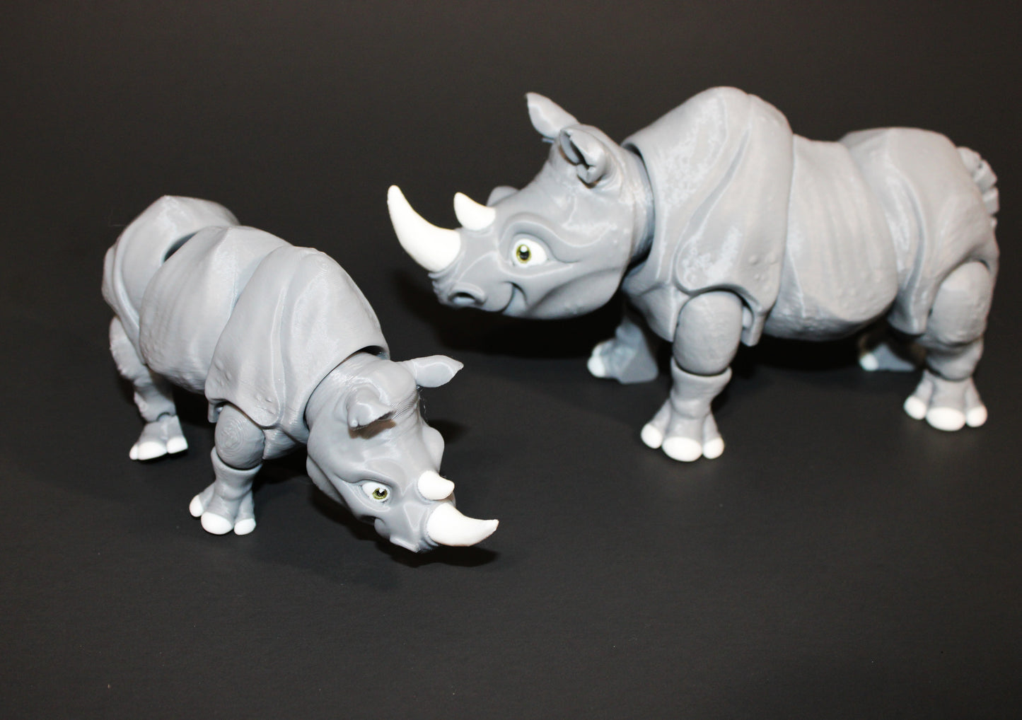 3D Printed Articulated Rhino Figurine