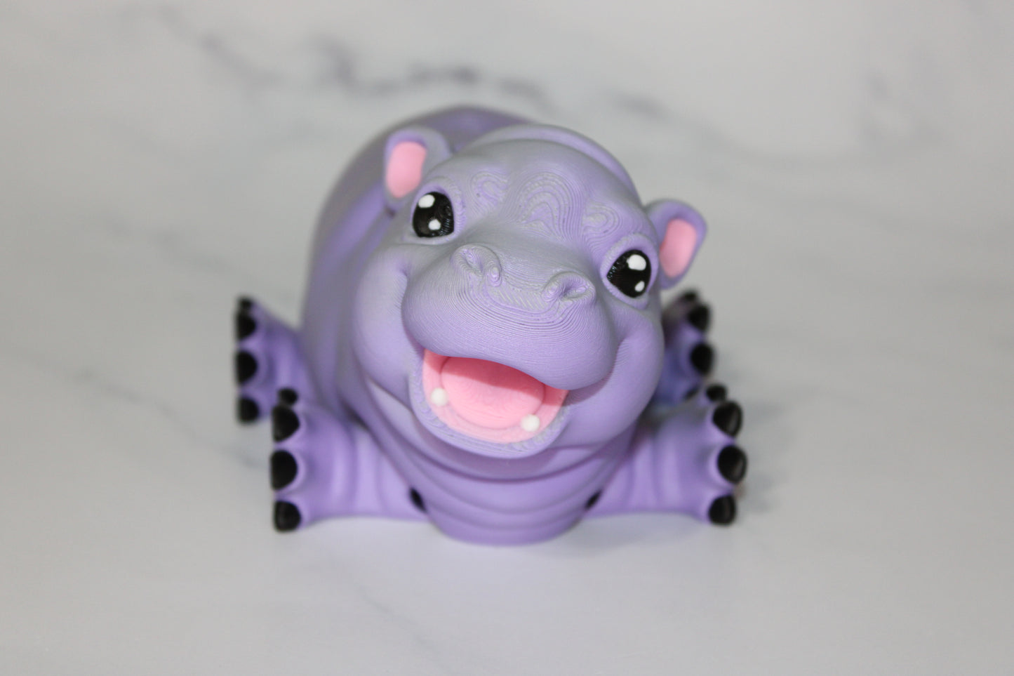 Baby Hippo 3D Printed Articulated Flexi Fidget Figurine