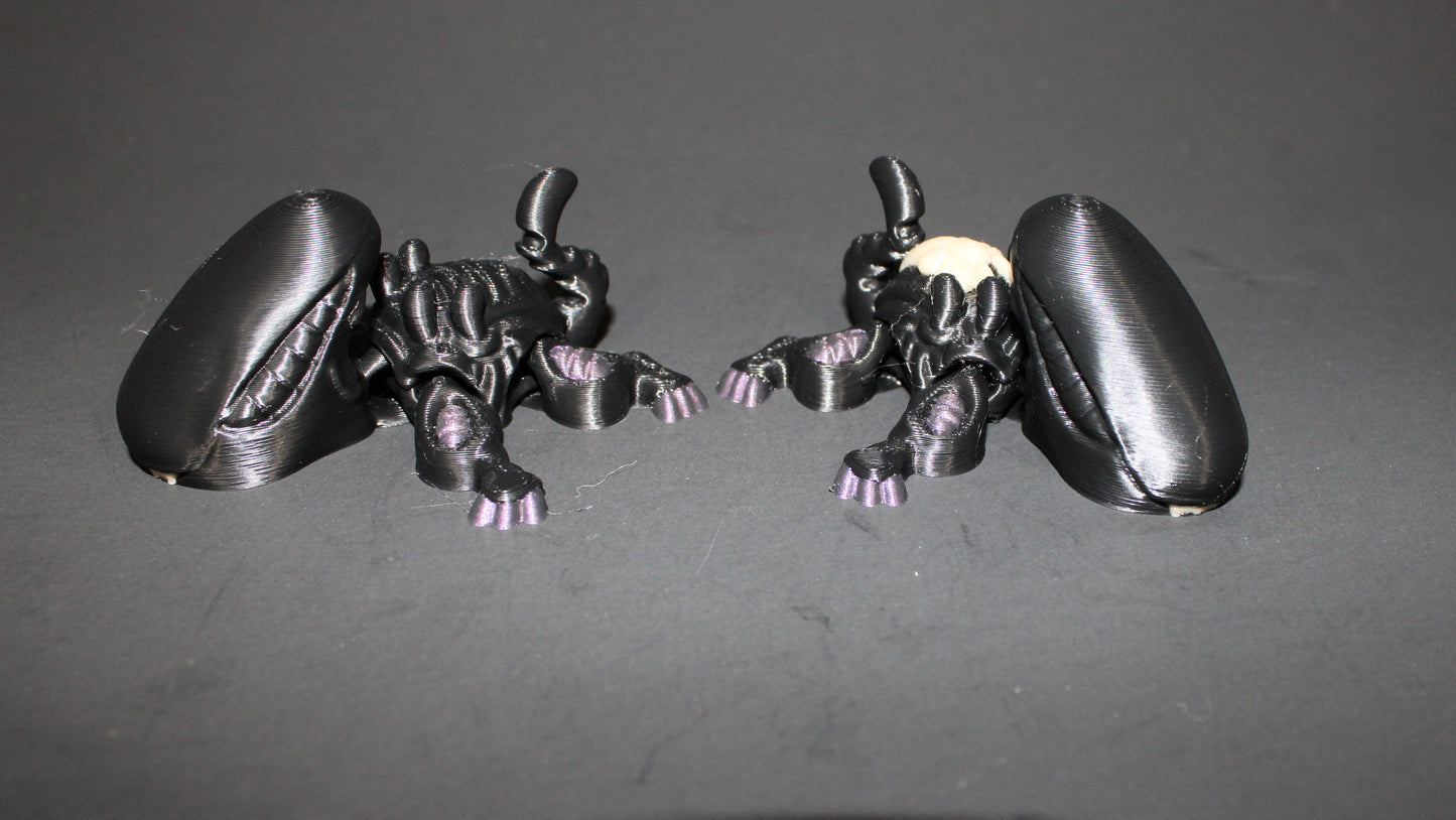 Xenoturtle- Articulated 3D Printed Flexi Fidget Toy-2.5"