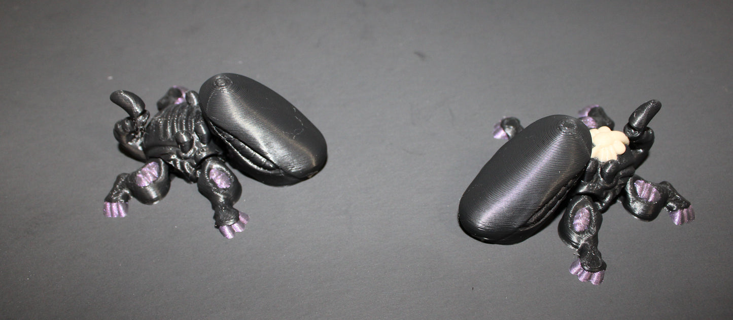 Xenoturtle- Articulated 3D Printed Flexi Fidget Toy-2.5"