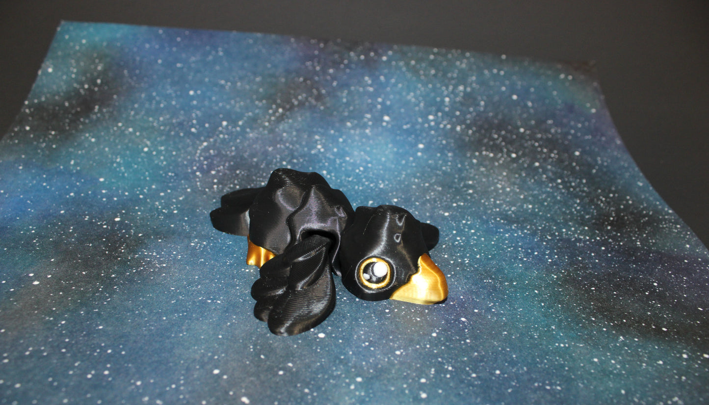 3D Printed Crow Flexi Fidget Toy-Keychain Options Available