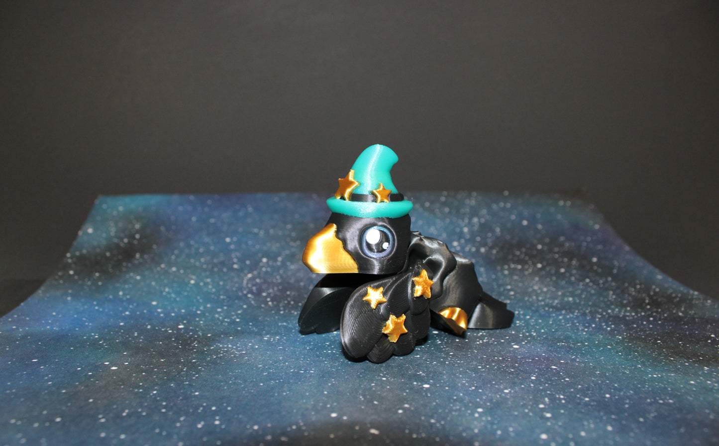 3D Printed Crow Flexi Fidget Toy-Keychain Options Available