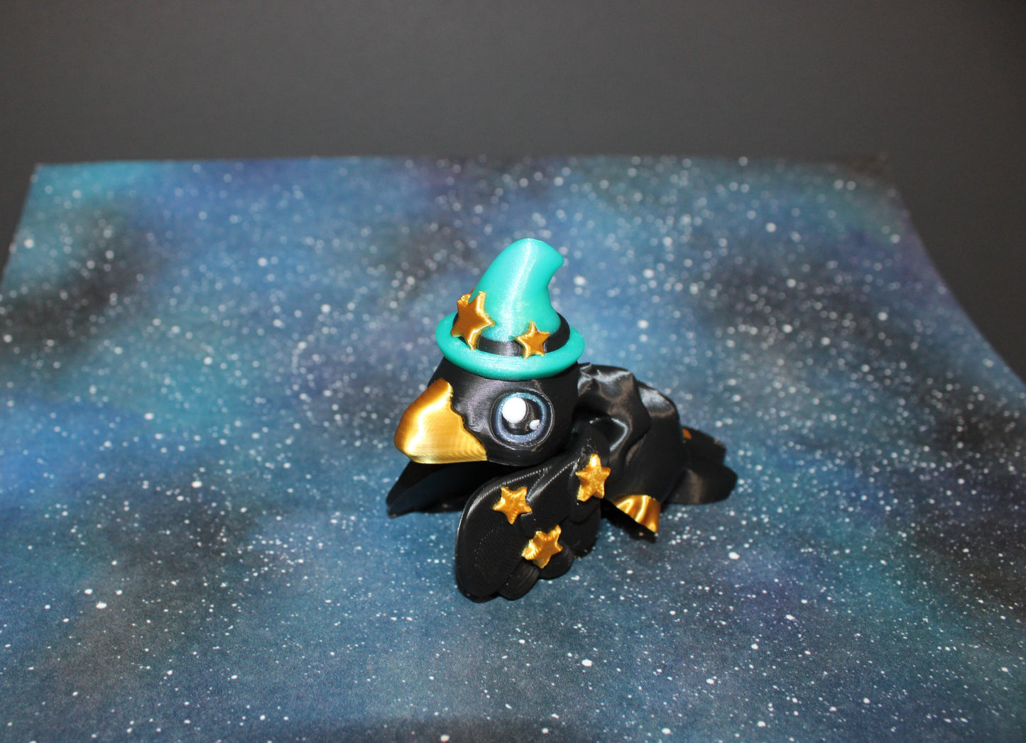 3D Printed Crow Flexi Fidget Toy-Keychain Options Available