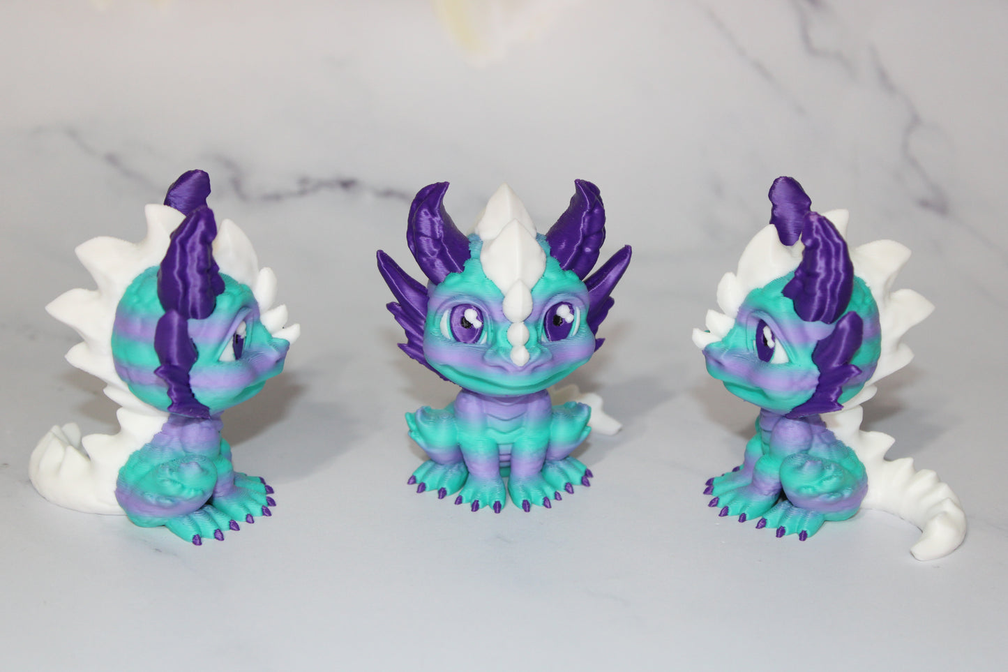Crystal Hatchling, Dragon Hatchling or Cactus Hatchling Dragon 3d Printed Figurine