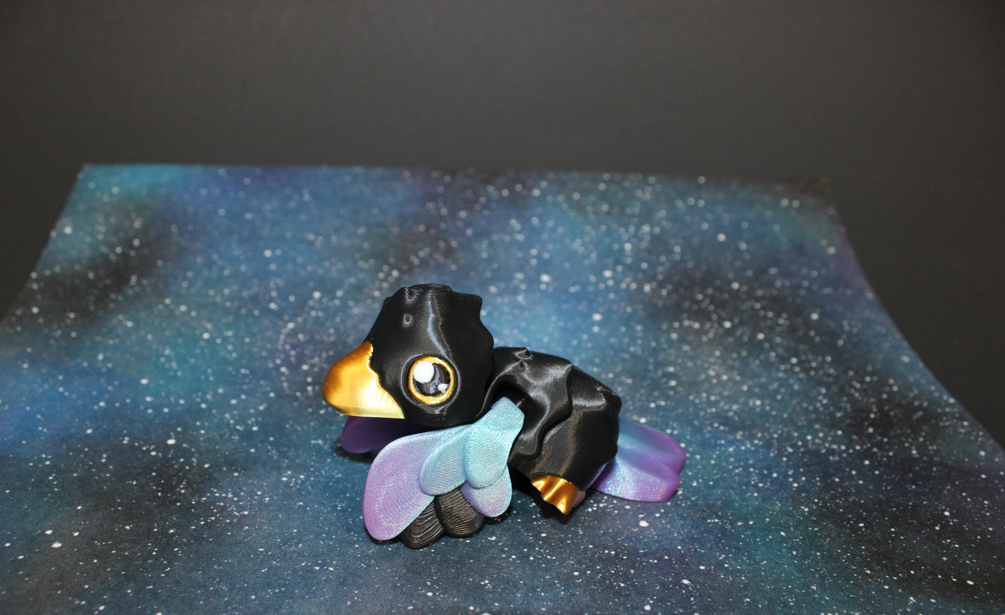 3D Printed Crow Flexi Fidget Toy-Keychain Options Available