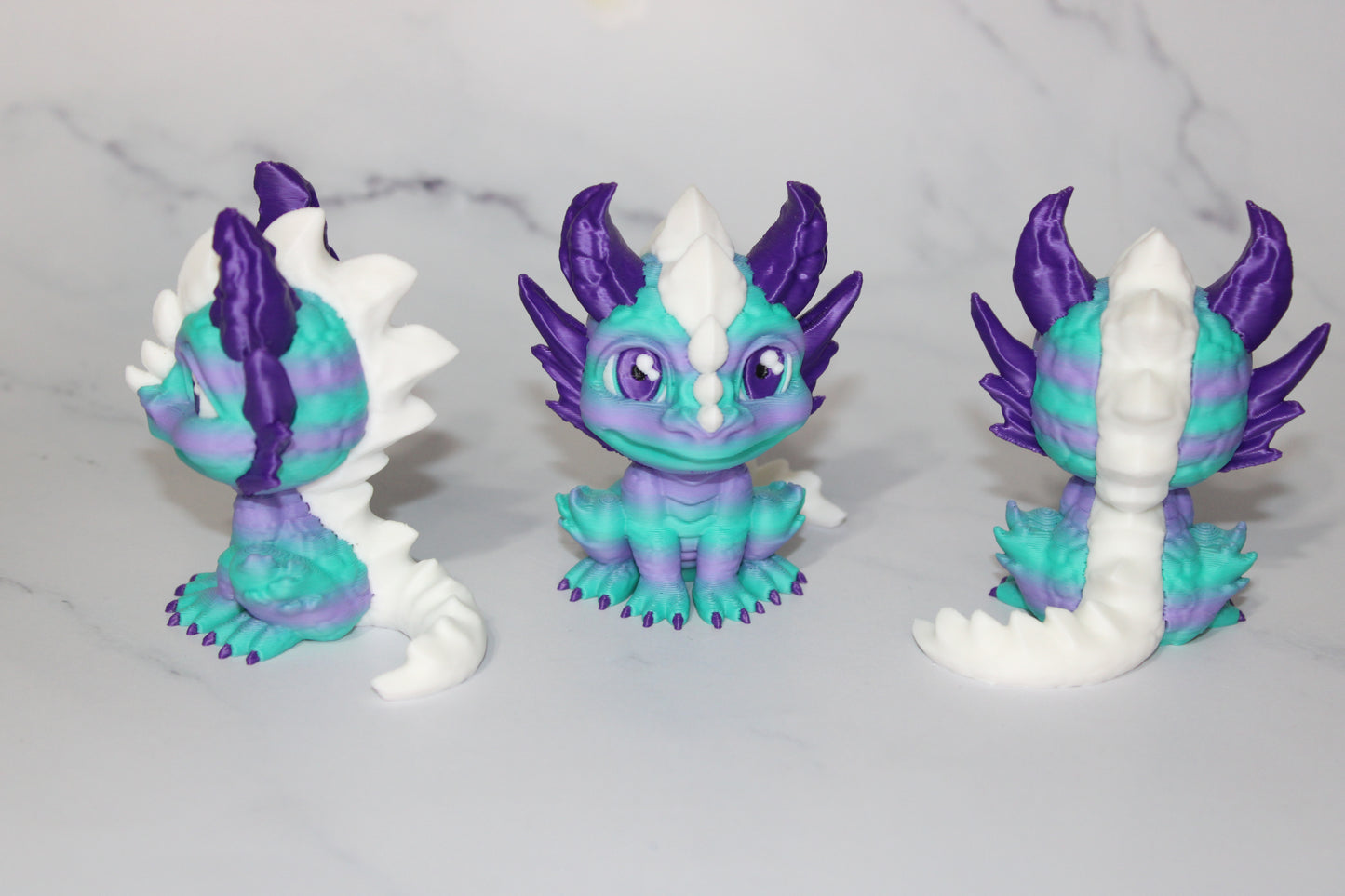 Crystal Hatchling, Dragon Hatchling or Cactus Hatchling Dragon 3d Printed Figurine