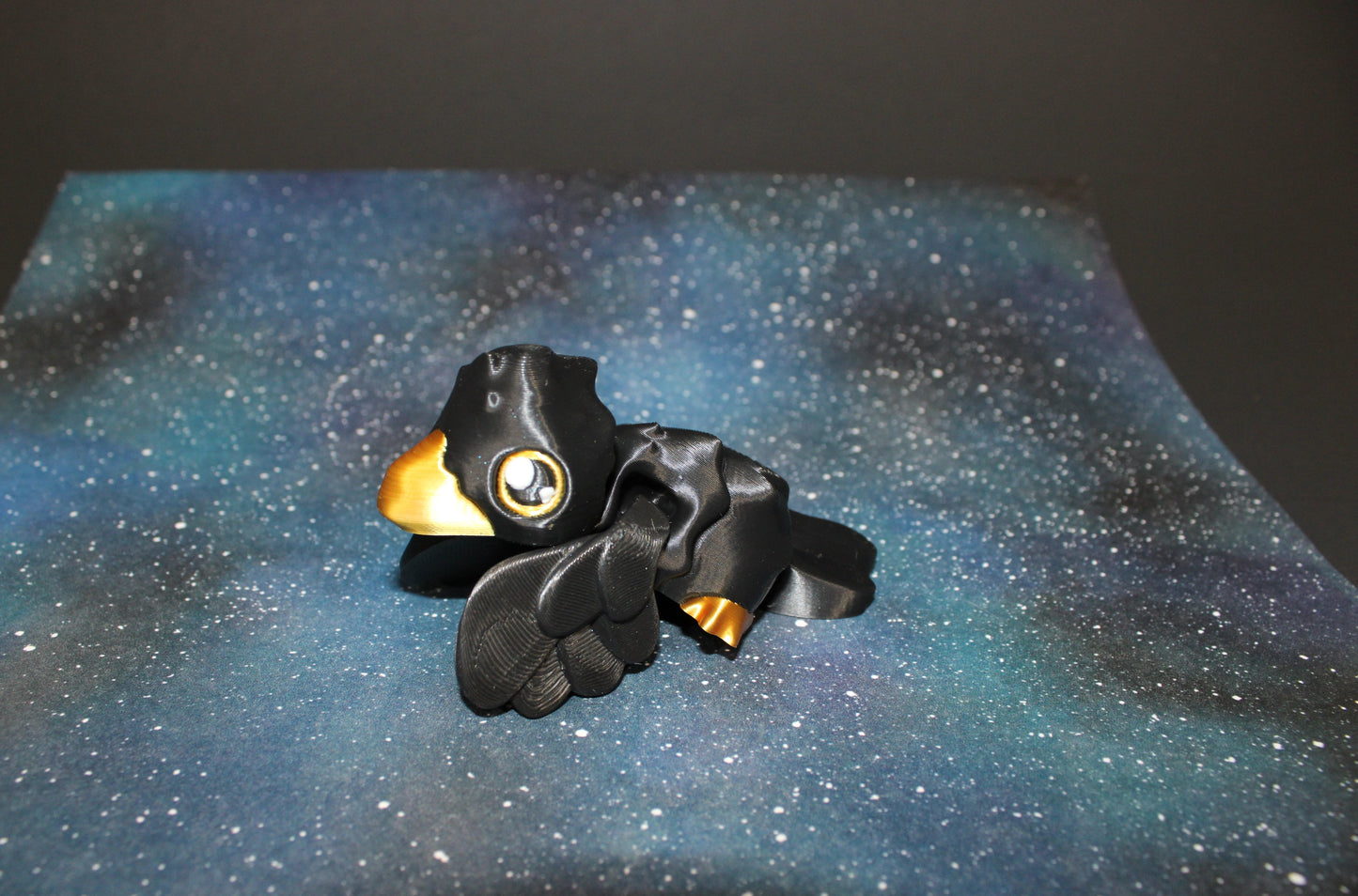 3D Printed Crow Flexi Fidget Toy-Keychain Options Available
