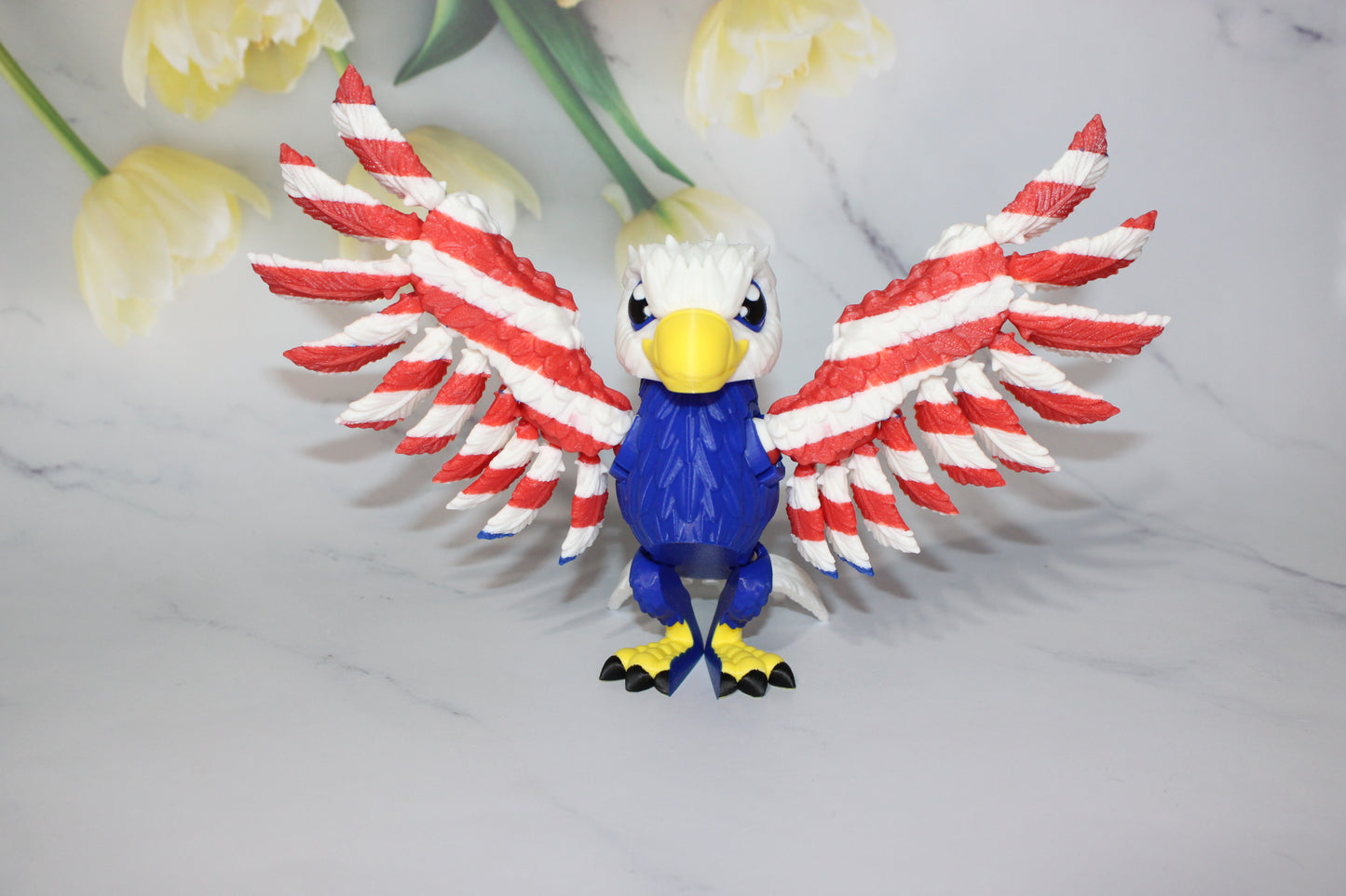 Freedom Bird 3D Printed Articulated Flexi Fidget Figurine