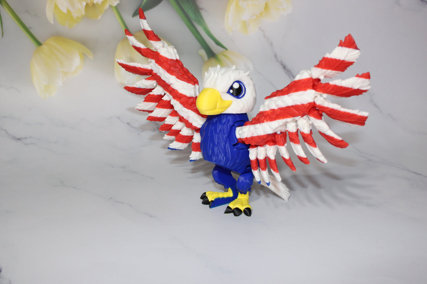 Freedom Bird 3D Printed Articulated Flexi Fidget Figurine