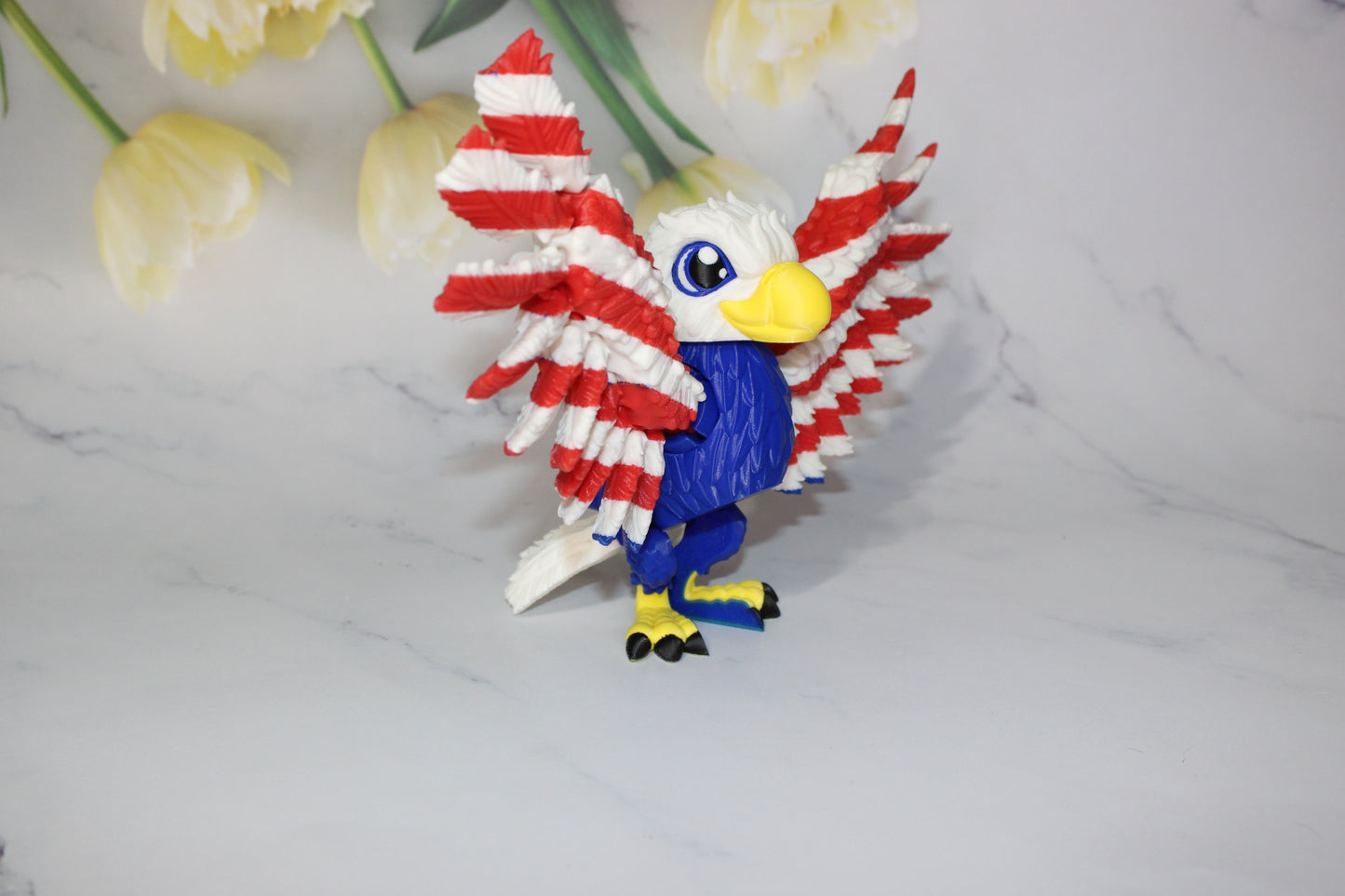 Freedom Bird 3D Printed Articulated Flexi Fidget Figurine