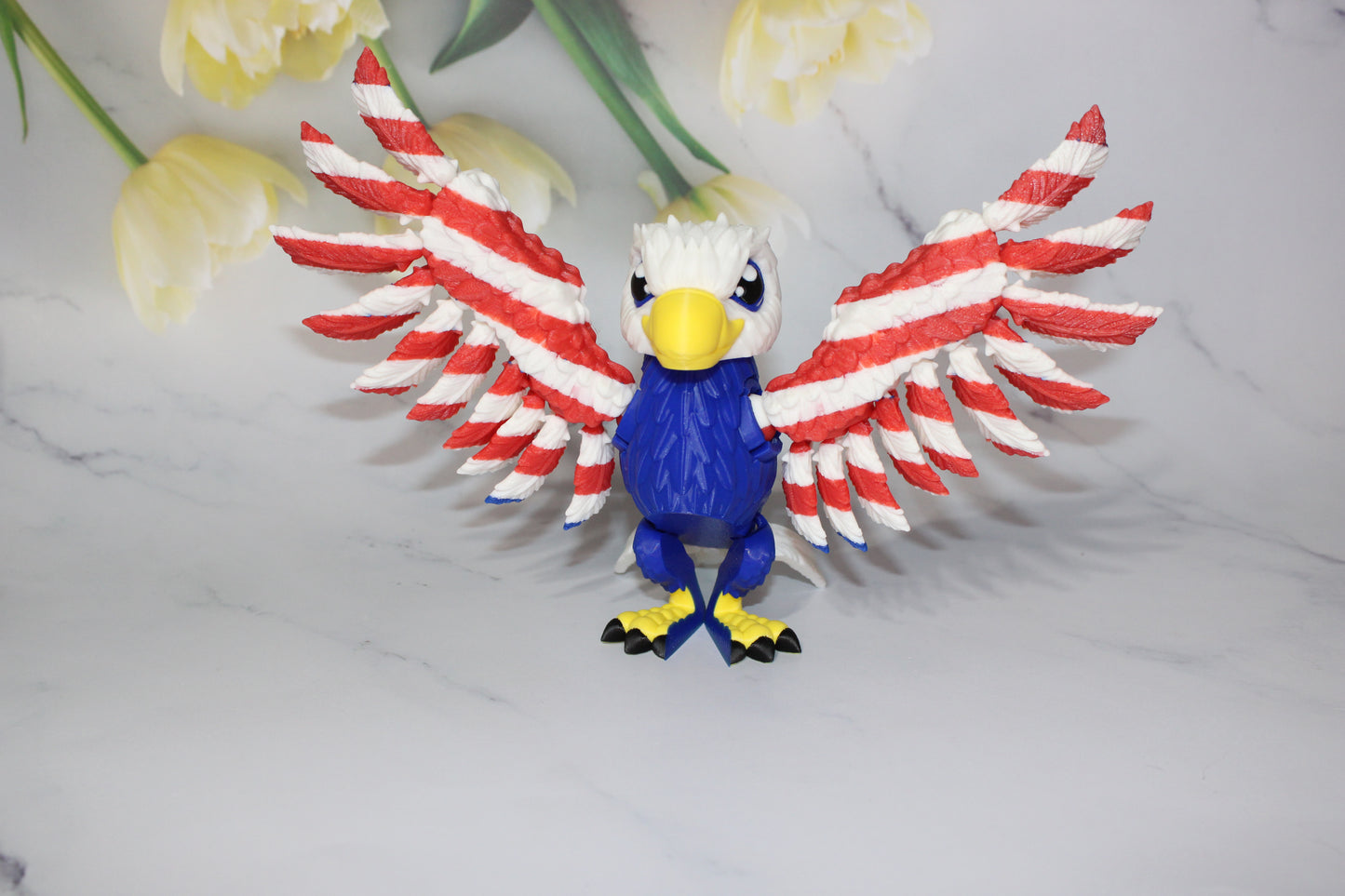 Freedom Bird 3D Printed Articulated Flexi Fidget Figurine