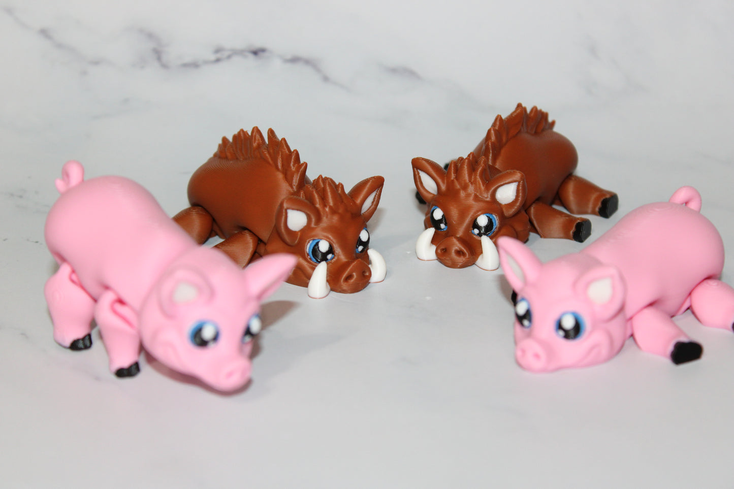 Boar or Pig 3D Printed Articulated Flexi Fidget Figurine
