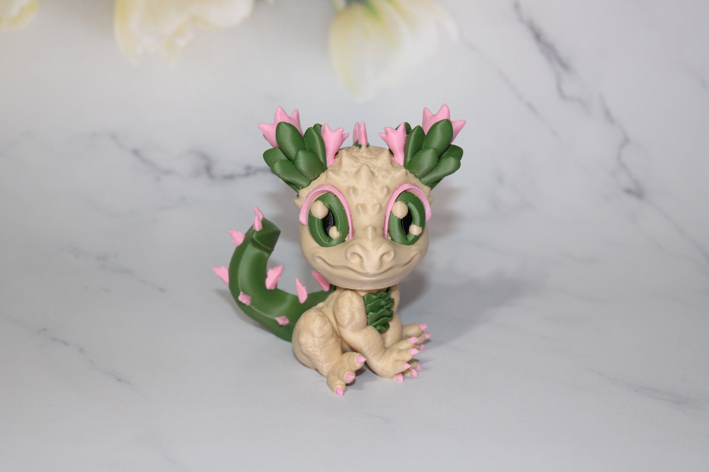 Crystal Hatchling, Dragon Hatchling or Cactus Hatchling Dragon 3d Printed Figurine