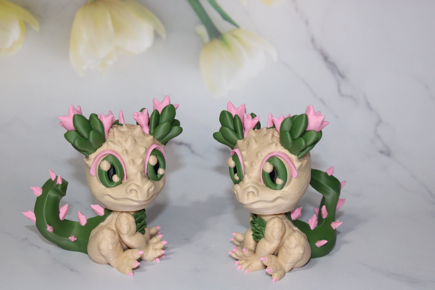 Crystal Hatchling, Dragon Hatchling or Cactus Hatchling Dragon 3d Printed Figurine