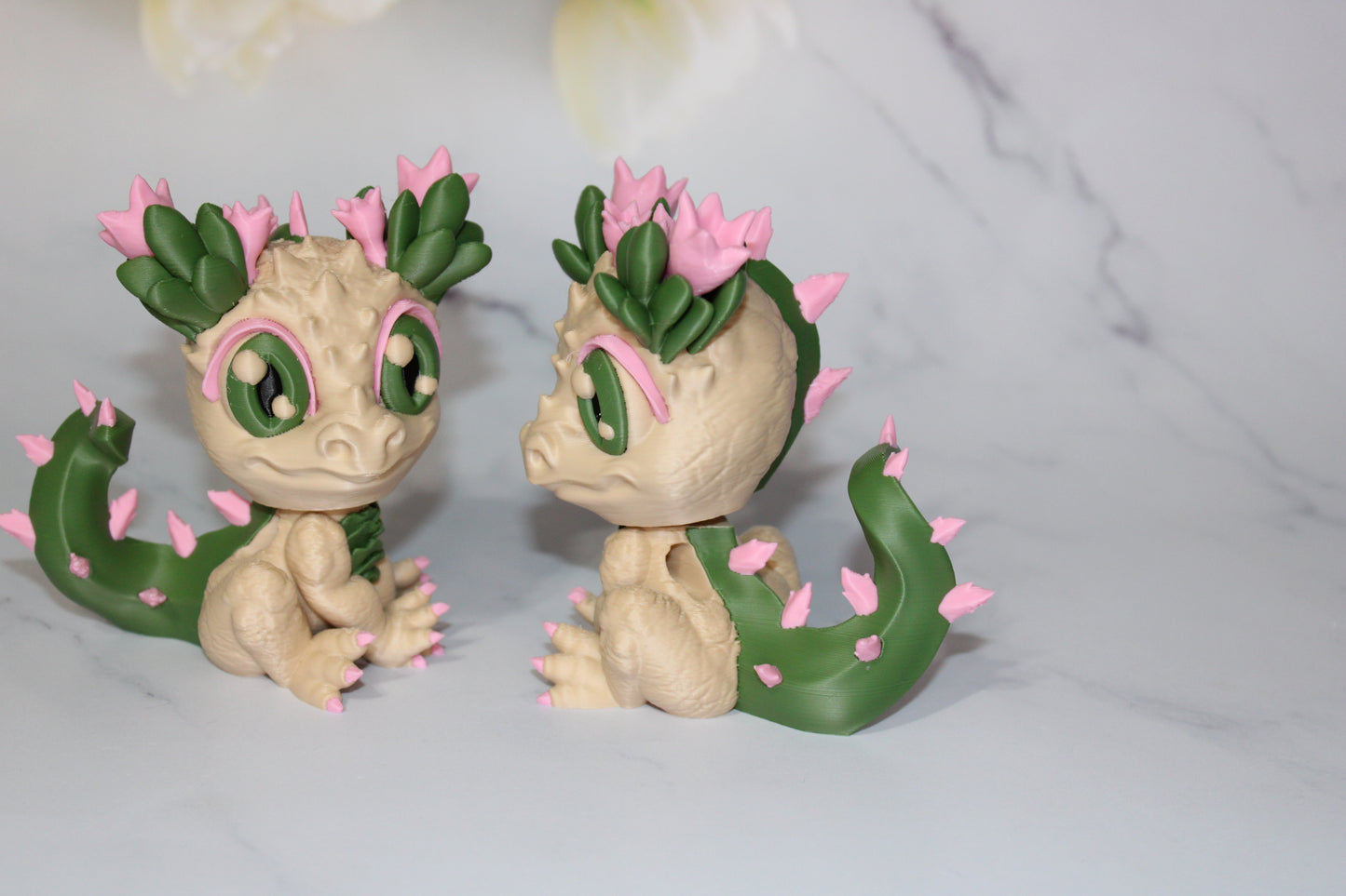 Crystal Hatchling, Dragon Hatchling or Cactus Hatchling Dragon 3d Printed Figurine