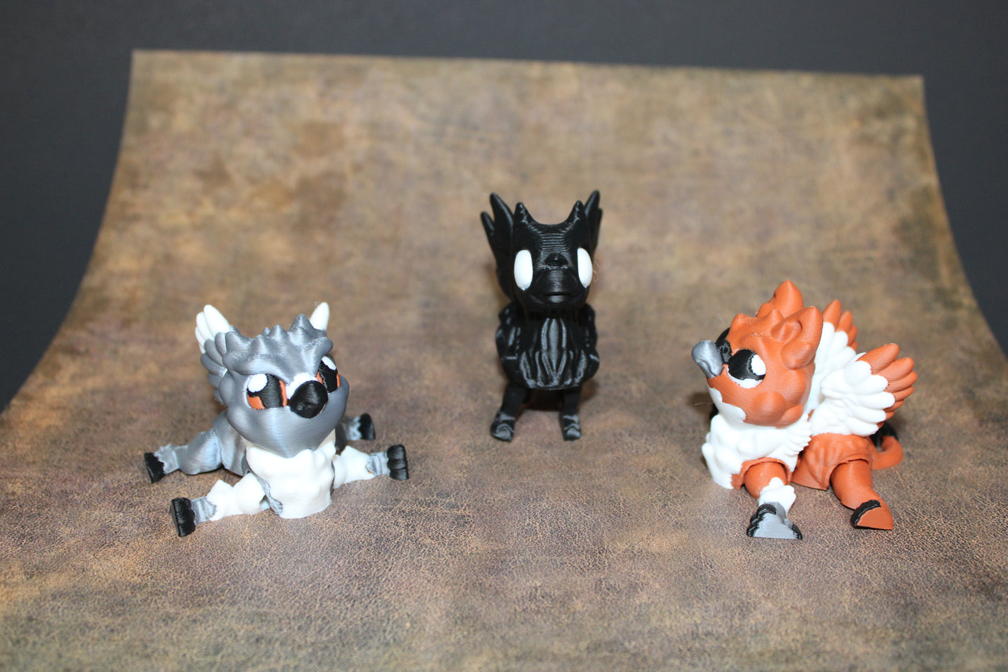 Griffin, Hippogriff and Nightmare -3D printed Flexi Figurine-2.5" Tall-Includes all 3
