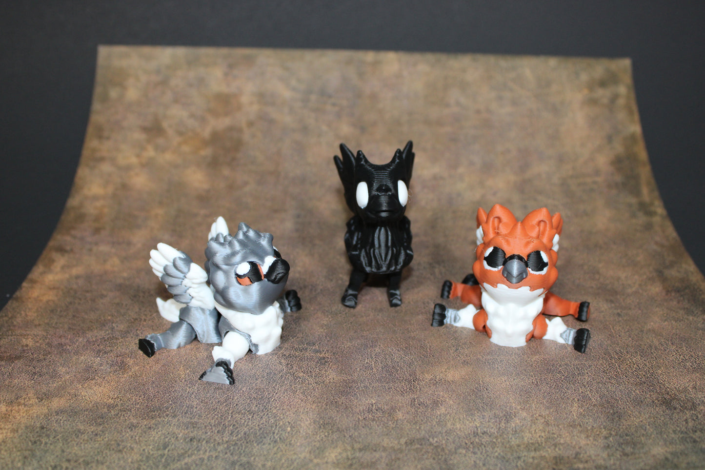 Griffin, Hippogriff and Nightmare -3D printed Flexi Figurine-2.5" Tall-Includes all 3