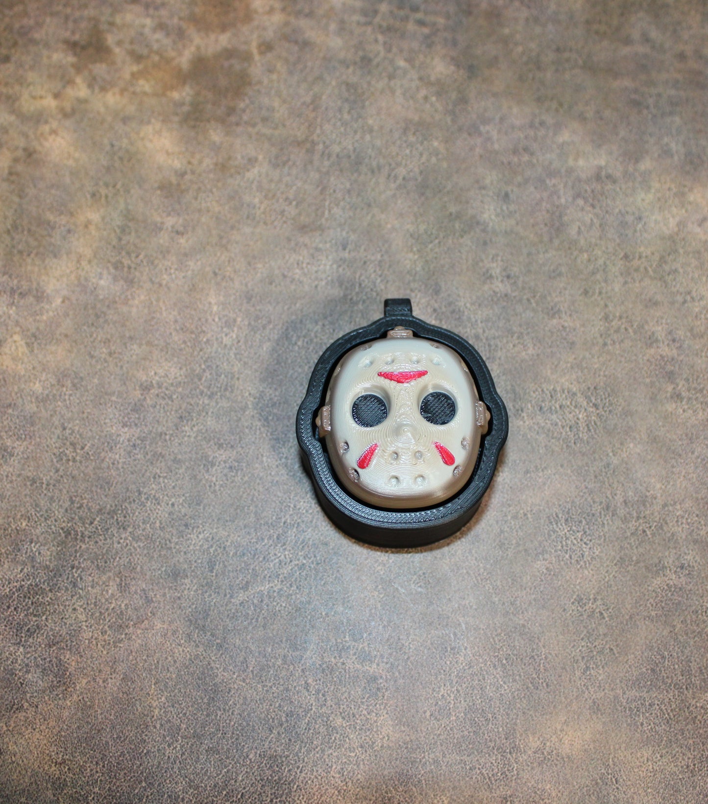 3D-printed Halloween keychain clickers, 2 inches.