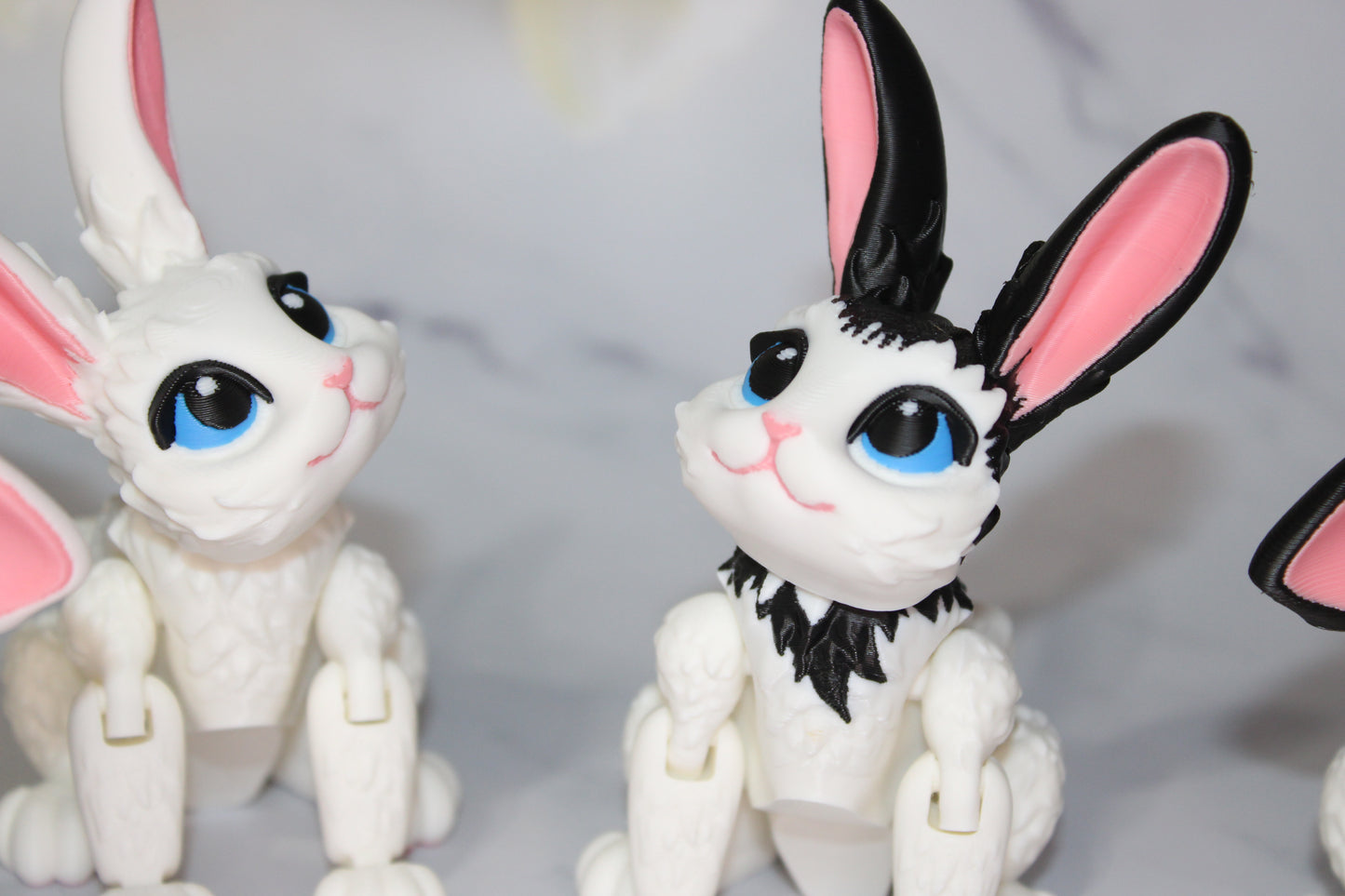 Bunny or fairy Bunny Articulated Flexi Fidget 3D Printed Figurine