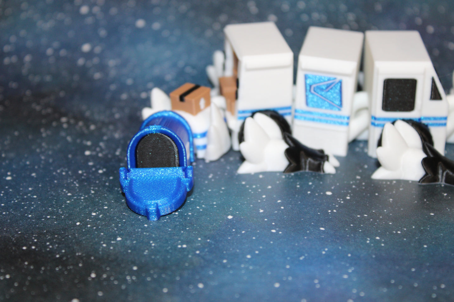 Mail Truck Mini Dragon 3D Printed Articulated Figurine 7.5" Long
