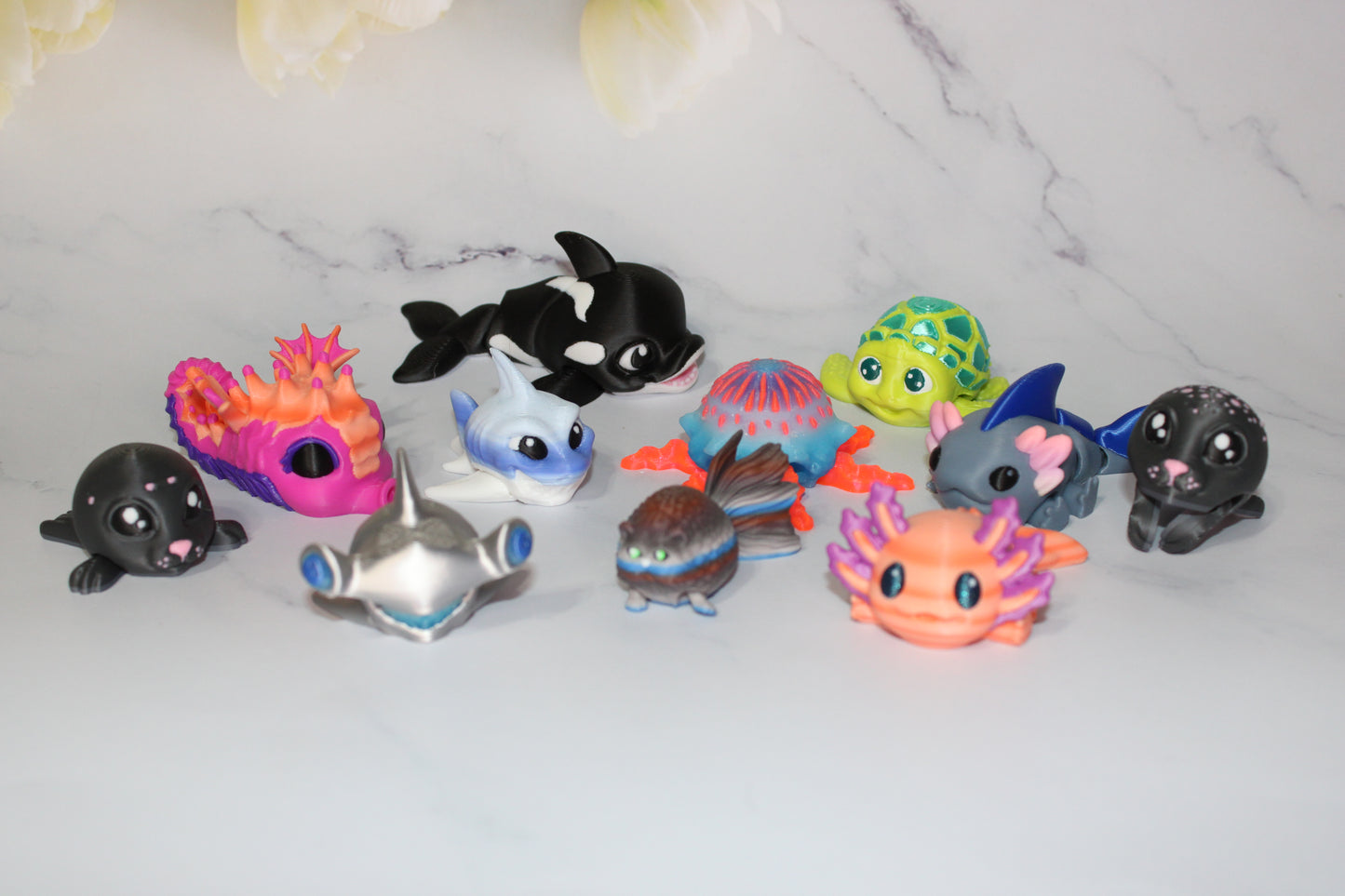 Pufflings 3D Printed Articulated Flexi Fidgets- Perfect for Parties and Goodie Bags