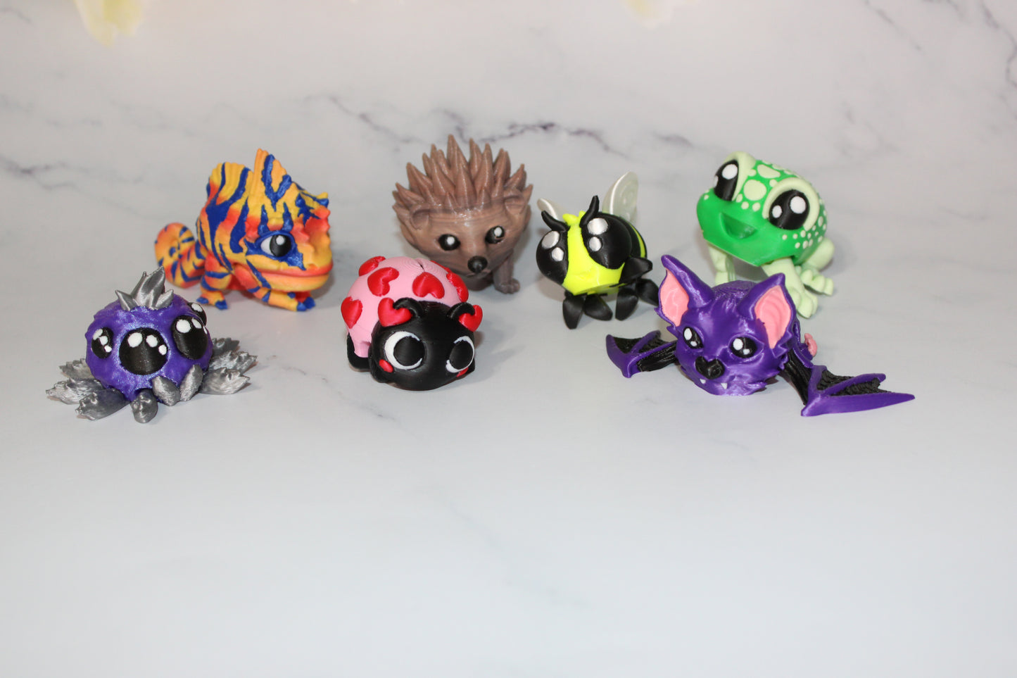 Pufflings 3D Printed Articulated Flexi Fidgets- Perfect for Parties and Goodie Bags