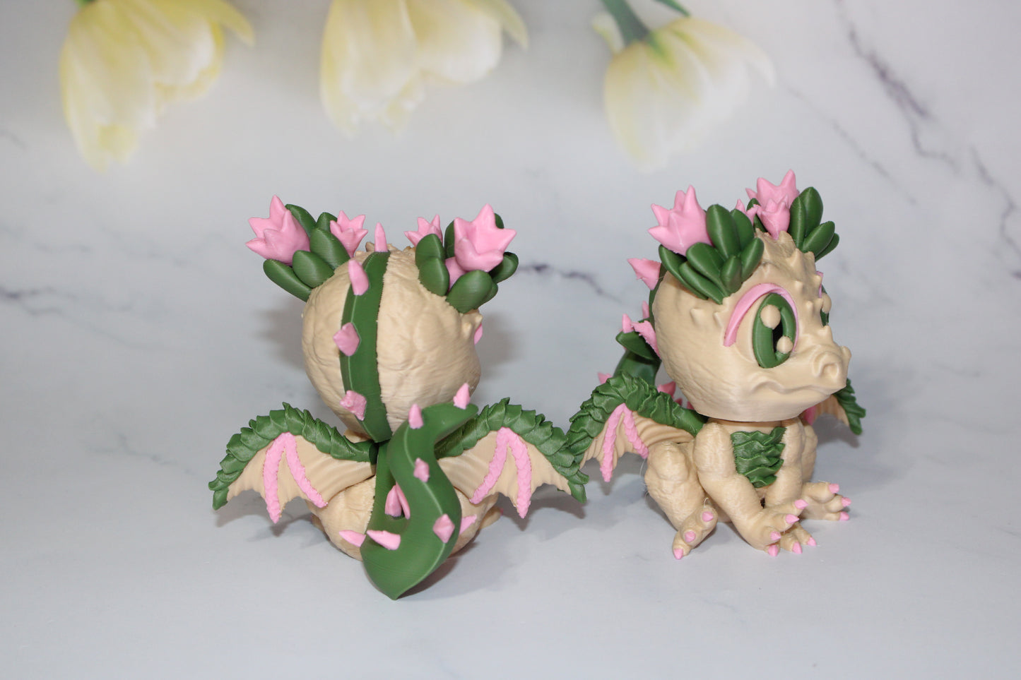 Crystal Hatchling, Dragon Hatchling or Cactus Hatchling Dragon 3d Printed Figurine
