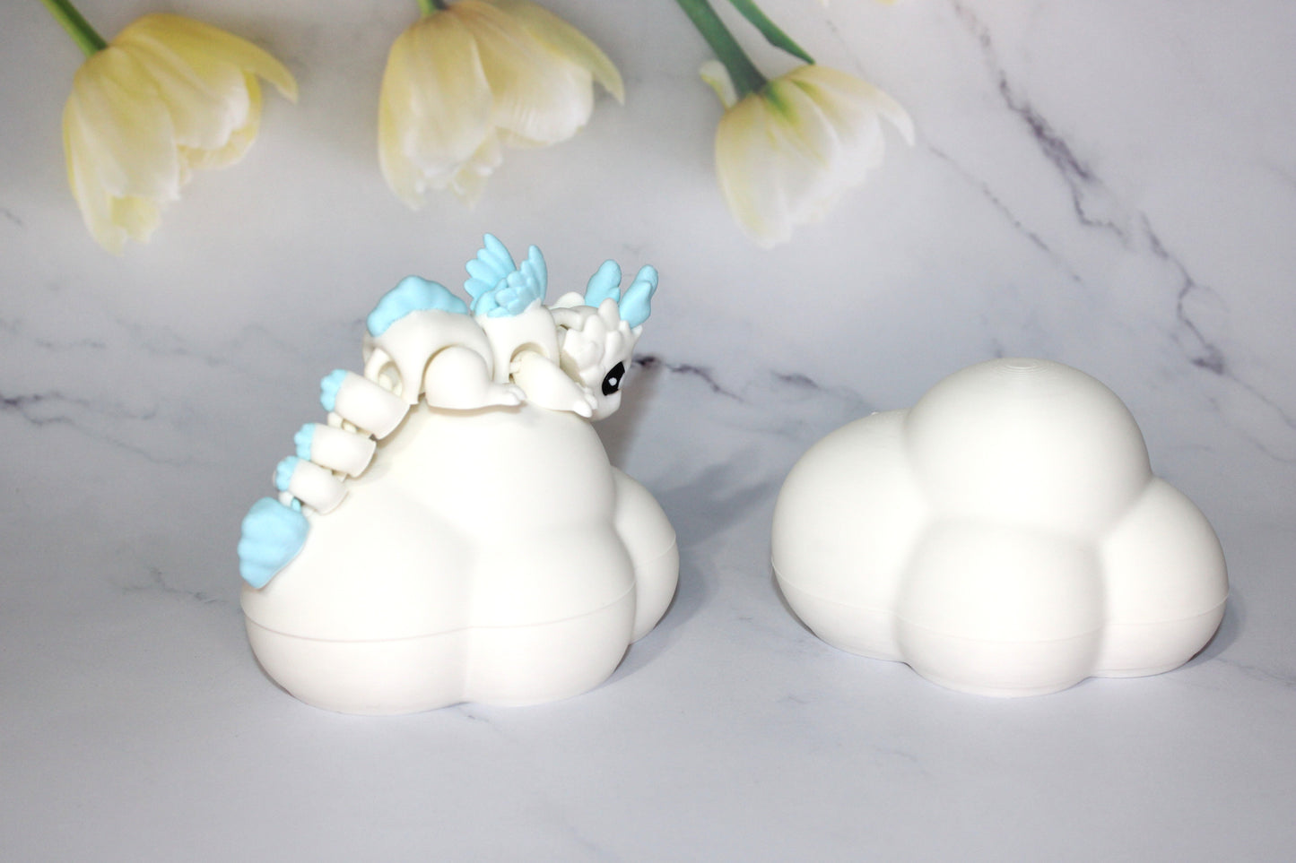 Moon Baby Dragon Articulated 3d Printed Figurine