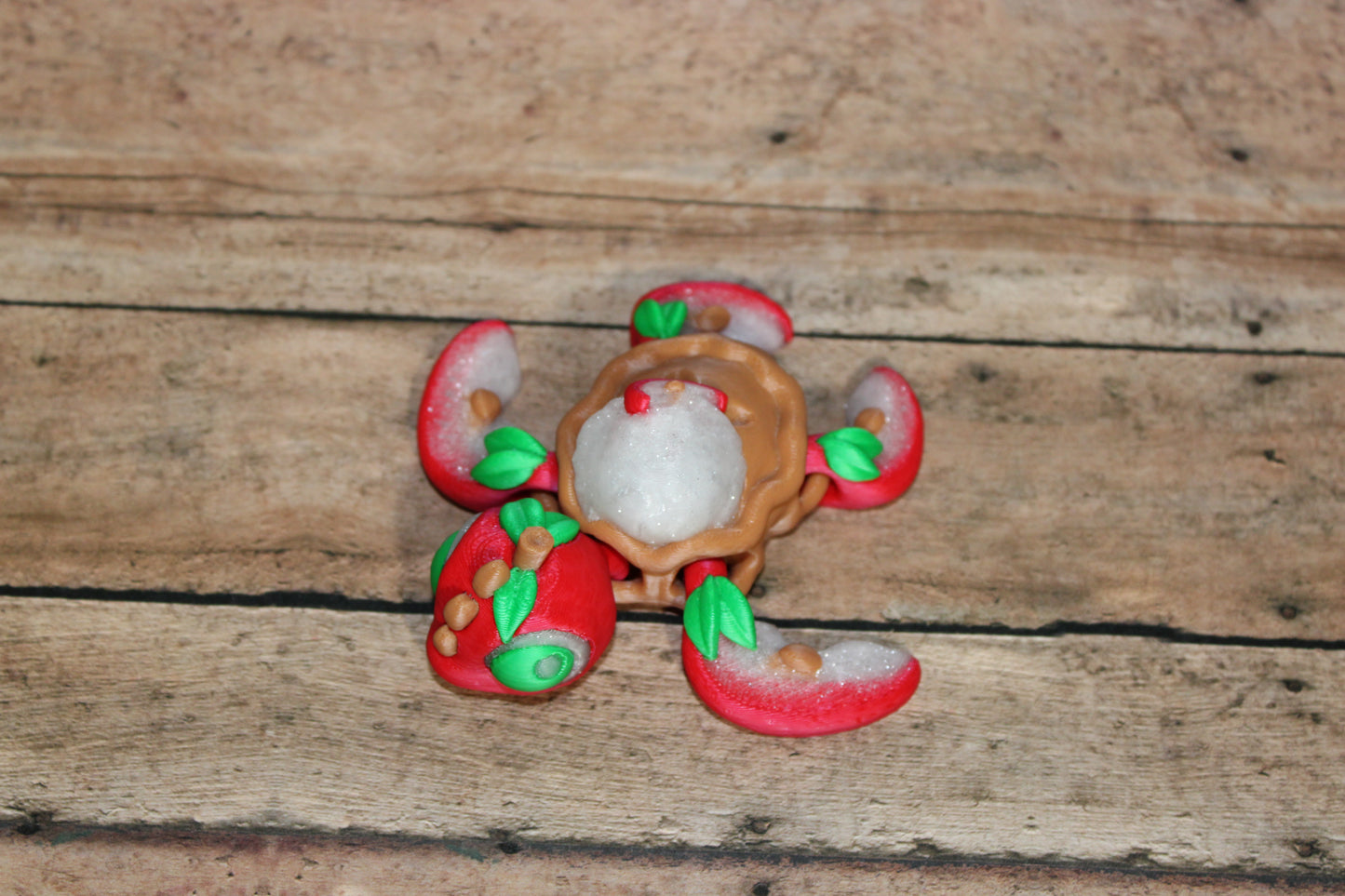 Apple Pie Turtle: Full Color 3D Printed Articulated Flexi Figurine