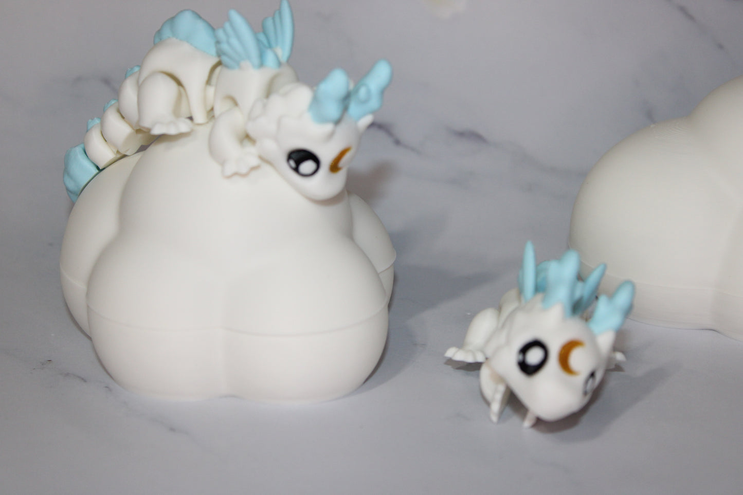 Moon Baby Dragon Articulated 3d Printed Figurine