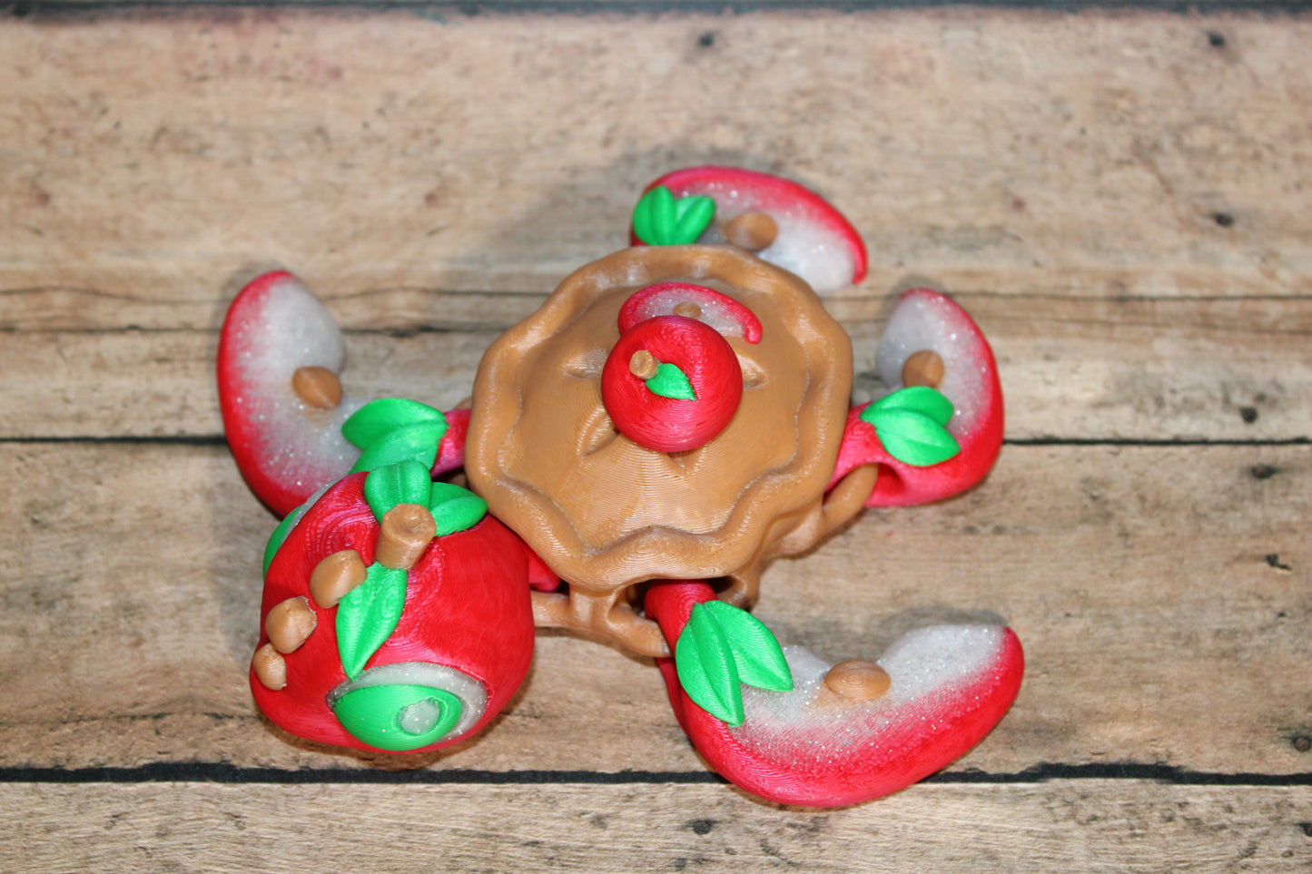 Apple Pie Turtle: Full Color 3D Printed Articulated Flexi Figurine