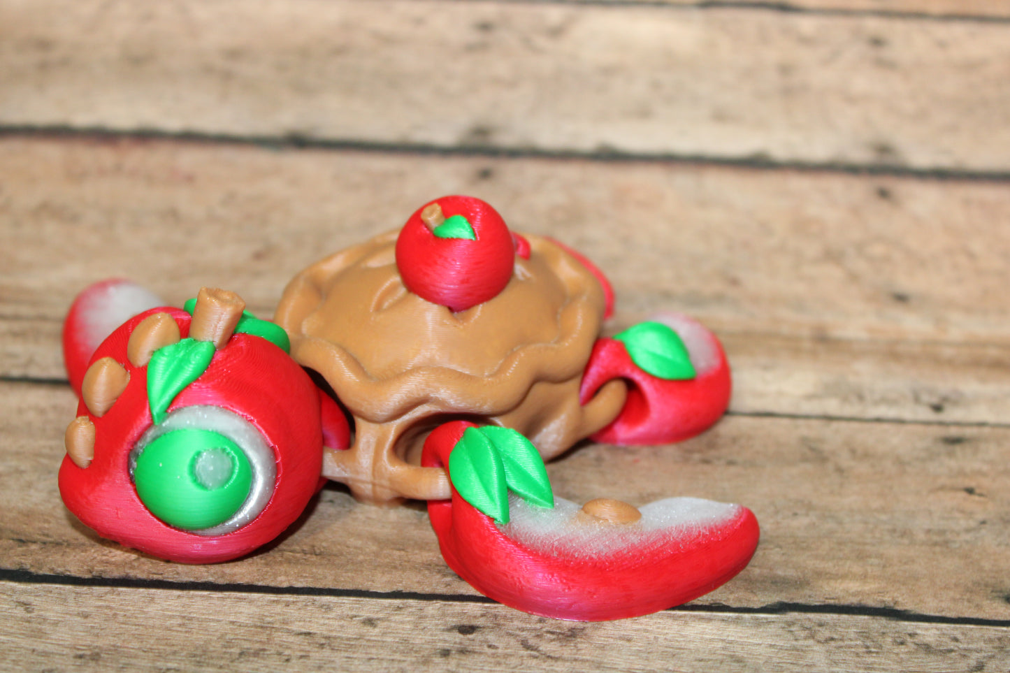 Apple Pie Turtle: Full Color 3D Printed Articulated Flexi Figurine